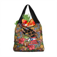 Patriotic Coqui Frog Football Grocery Bag 250 Years of Freedom Puerto Rico Flag Stand