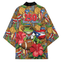 Patriotic Coqui Frog Football Kimono 250 Years of Freedom Puerto Rico Flag Stand