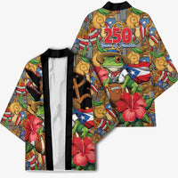 Patriotic Coqui Frog Football Kimono 250 Years of Freedom Puerto Rico Flag Stand