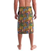 Patriotic Coqui Frog Football Lavalava 250 Years of Freedom Puerto Rico Flag Stand