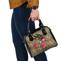 Patriotic Coqui Frog Football Shoulder Handbag 250 Years of Freedom Puerto Rico Flag Stand