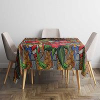 Patriotic Coqui Frog Football Tablecloth 250 Years of Freedom Puerto Rico Flag Stand