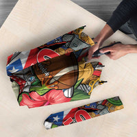Patriotic Coqui Frog Football Umbrella 250 Years of Freedom Puerto Rico Flag Stand