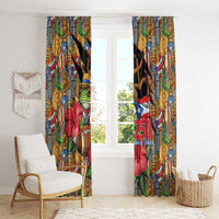 Patriotic Coqui Frog Football Window Curtain 250 Years of Freedom Puerto Rico Flag Stand