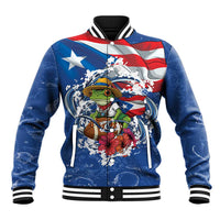 Puerto Rican Coquí Football Baseball Jacket Here For The Benito Bowl