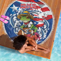 Puerto Rican Coquí Football Beach Blanket Here For The Benito Bowl
