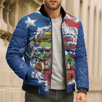 Puerto Rican Coquí Football Bomber Puffer Jacket Here For The Benito Bowl