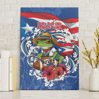 Puerto Rican Coquí Football Canvas Wall Art Here For The Benito Bowl