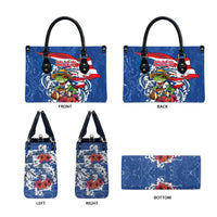 Puerto Rican Coquí Football Leather Bag Here For The Benito Bowl