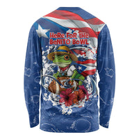 Puerto Rican Coquí Football Long Sleeve Shirt Here For The Benito Bowl