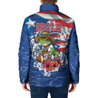 Puerto Rican Coquí Football Padded Jacket Here For The Benito Bowl