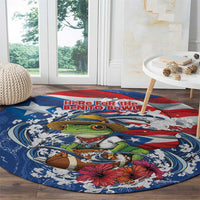 Puerto Rican Coquí Football Round Carpet Here For The Benito Bowl