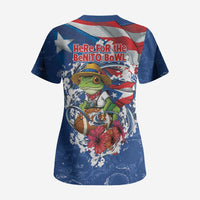 Puerto Rican Coquí Football Scrub Top Here For The Benito Bowl