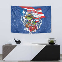 Puerto Rican Coquí Football Tapestry Here For The Benito Bowl