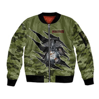 Montford Point Marines Sleeve Zip Bomber Jacket African American Breaking Barriers 1942