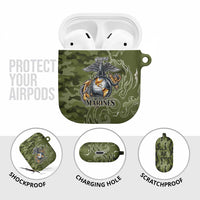 Montford Point Marines AirPods Case Flame Fire Military Green Camo
