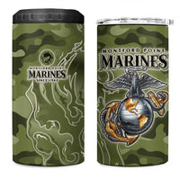 Montford Point Marines 4 in 1 Can Cooler Tumbler Flame Fire Military Green Camo