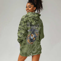 Montford Point Marines Hoodie Dress Flame Fire Military Green Camo