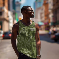 Montford Point Marines Men Tank Top Flame Fire Military Green Camo