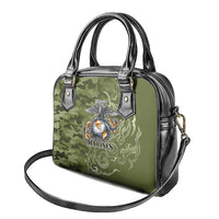 Montford Point Marines Shoulder Handbag Flame Fire Military Green Camo