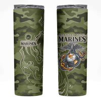 Montford Point Marines Skinny Tumbler Flame Fire Military Green Camo