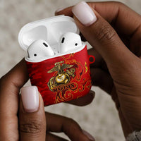 Montford Point Marines AirPods Case Flame Fire Military Red Camo