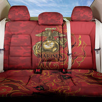 Montford Point Marines Back Car Seat Cover Flame Fire Military Red Camo