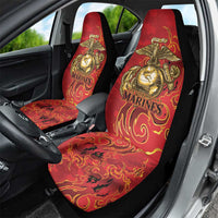 Montford Point Marines Car Seat Cover Flame Fire Military Red Camo