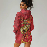 Montford Point Marines Hoodie Dress Flame Fire Military Red Camo