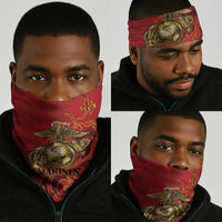 Montford Point Marines Neck Gaiter Flame Fire Military Red Camo