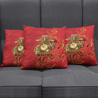 Montford Point Marines Pillow Cover Flame Fire Military Red Camo