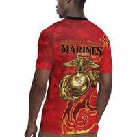 Montford Point Marines Rugby Jersey Flame Fire Military Red Camo