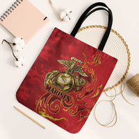 Montford Point Marines Tote Bag Flame Fire Military Red Camo
