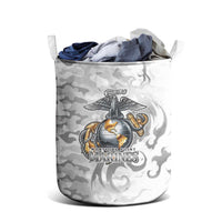 Montford Point Marines Laundry Basket Flame Fire Military White Camo