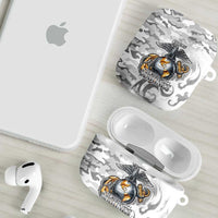 Montford Point Marines AirPods Case Flame Fire Military White Camo