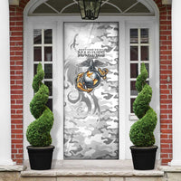 Montford Point Marines Door Cover Flame Fire Military White Camo