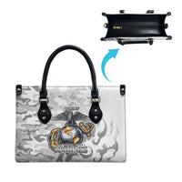 Montford Point Marines Leather Bag Flame Fire Military White Camo
