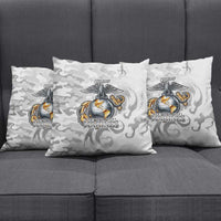 Montford Point Marines Pillow Cover Flame Fire Military White Camo