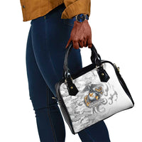 Montford Point Marines Shoulder Handbag Flame Fire Military White Camo