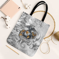 Montford Point Marines Tote Bag Flame Fire Military White Camo