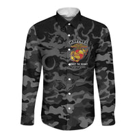 Montford Point Marines Long Sleeve Button Shirt First To Fight Last to Leave