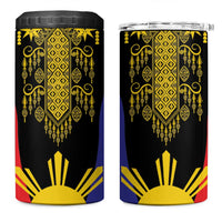 Afro Pinoy Blackapino Half Black Filipino 4 in 1 Can Cooler Tumbler