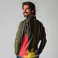 Afro Pinoy Blackapino Half Black Filipino Long Sleeve Polo Shirt