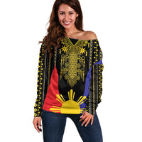 Afro Pinoy Blackapino Half Black Filipino Off Shoulder Sweater