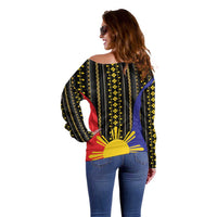 Afro Pinoy Blackapino Half Black Filipino Off Shoulder Sweater
