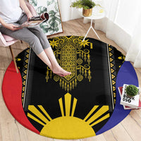 Afro Pinoy Blackapino Half Black Filipino Round Carpet