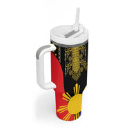 Afro Pinoy Blackapino Half Black Filipino Tumbler With Handle