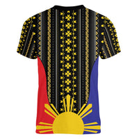 Afro Pinoy Blackapino Half Black Filipino Women V-Neck T-Shirt