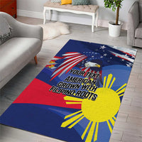 Personalized American Grown With Filipino Roots Area Rug