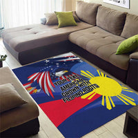 Personalized American Grown With Filipino Roots Area Rug
